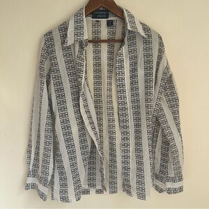 Givenchy Black and White Button Down Shirt